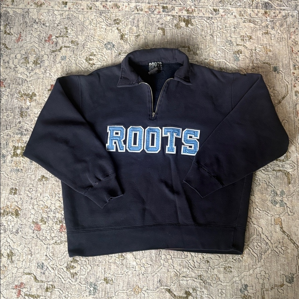 Vintage Roots Quarter Zip Embroidered Sweatshirt